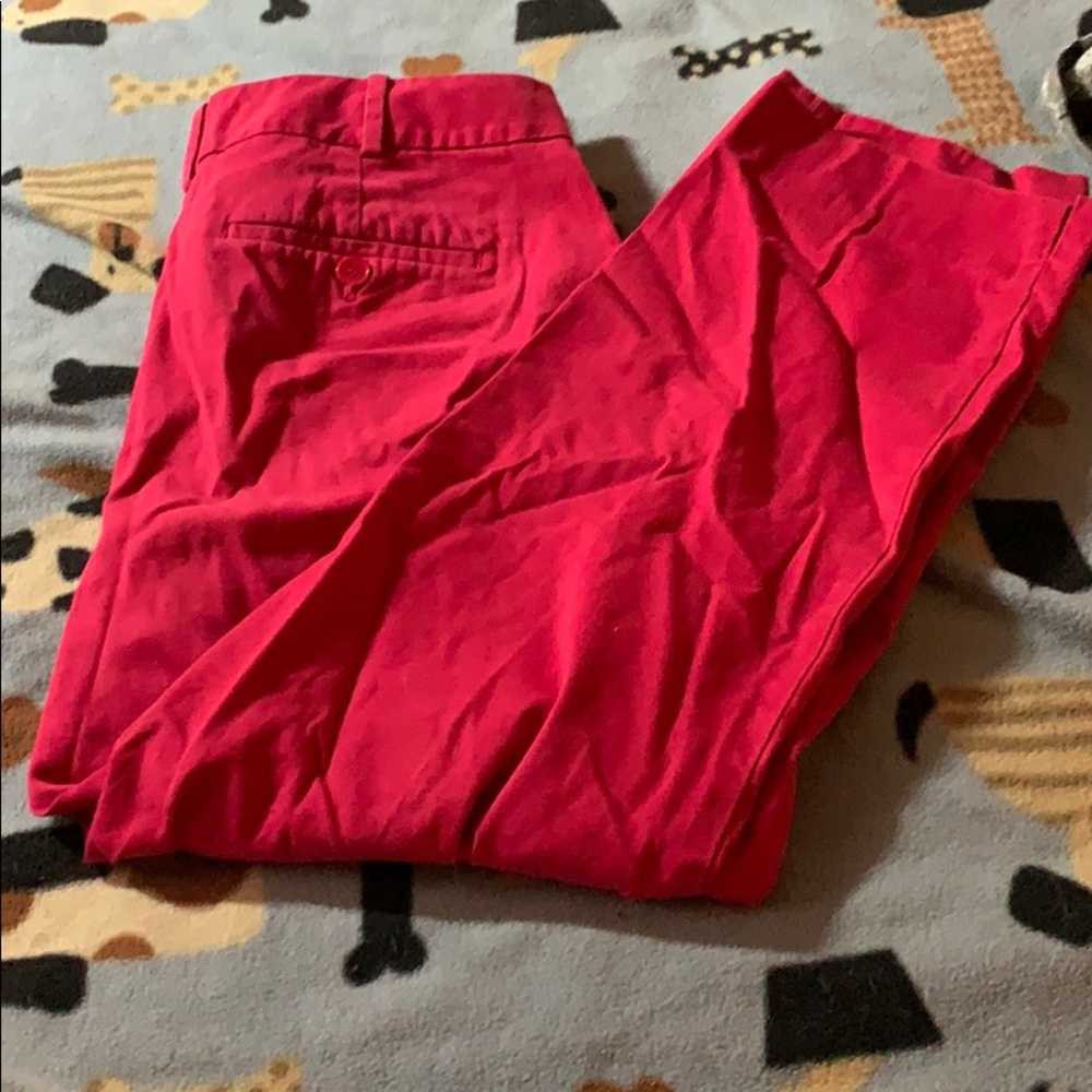 Talbots Pink Capri lengthened pants curvy fit